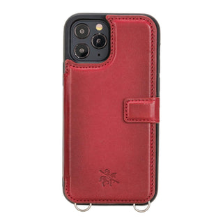 Fermo Funda de cuero para teléfono con billetera cruzada para iPhone 12 Pro Max