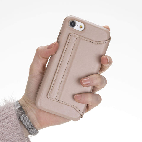 Estuche tipo billetera de cuero con bloqueo RFID Venice para iPhone 8