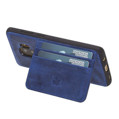 Funda tipo billetera de cuero Pisa Snap On con soporte para Samsung Galaxy S9 Plus