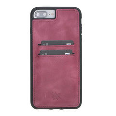 Funda tipo billetera de cuero Capri Snap On para iPhone 7 Plus