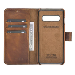 Funda tipo billetera de cuero con bloqueo RFID Florence para Samsung Galaxy S10