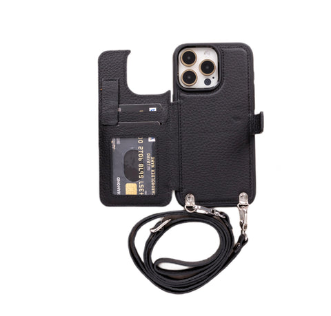 Fermo Leather Crossbody Wallet Phone Case for iPhone 15 Pro Max