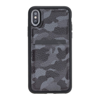 Funda tipo billetera de cuero Capri Snap On para iPhone X