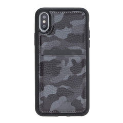 Funda tipo billetera de cuero Capri Snap On para iPhone X