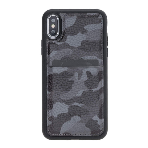 Funda tipo billetera de cuero Capri Snap On para iPhone X