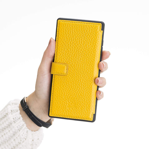 Verona Funda tipo billetera delgada de cuero con bloqueo RFID para Samsung Galaxy Note 10 Plus