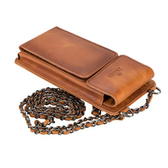 Bolso para teléfono Vittoria Universal Slim tipo bandolera de cuero 