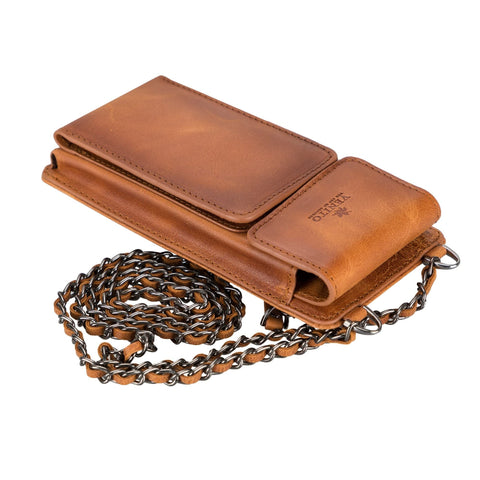 Bolso para teléfono Vittoria Universal Slim tipo bandolera de cuero 