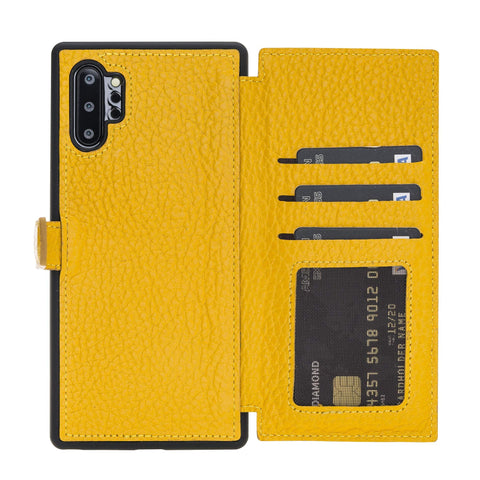 Verona Funda tipo billetera delgada de cuero con bloqueo RFID para Samsung Galaxy Note 10 Plus