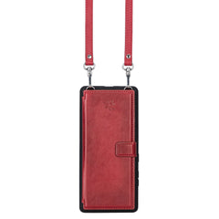 Fermo Funda de cuero para teléfono con billetera cruzada para Galaxy S21 Ultra