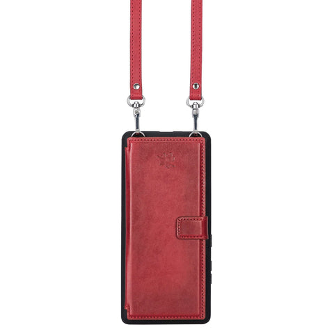 Fermo Funda de cuero para teléfono con billetera cruzada para Galaxy S21 Ultra