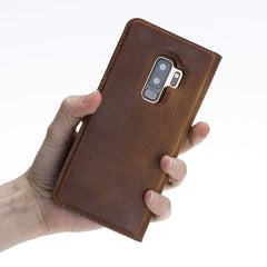 Funda tipo billetera de cuero con bloqueo RFID Florence para Samsung Galaxy S9
