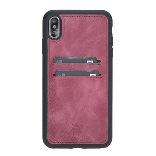 Funda tipo billetera de cuero Capri Snap On para iPhone XS Max