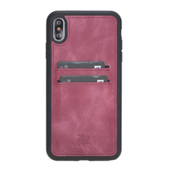 Funda tipo billetera de cuero Capri Snap On para iPhone XS Max