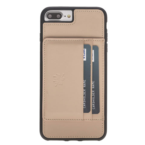 Funda tipo billetera de cuero Pisa Snap On con soporte para iPhone 7 Plus