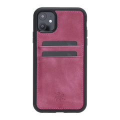 Funda tipo billetera de cuero Capri Snap On para iPhone 11