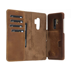 Funda tipo billetera de cuero con bloqueo RFID Florence para Samsung Galaxy S9