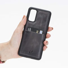 Funda tipo billetera de cuero Capri Snap On para Samsung Galaxy S20
