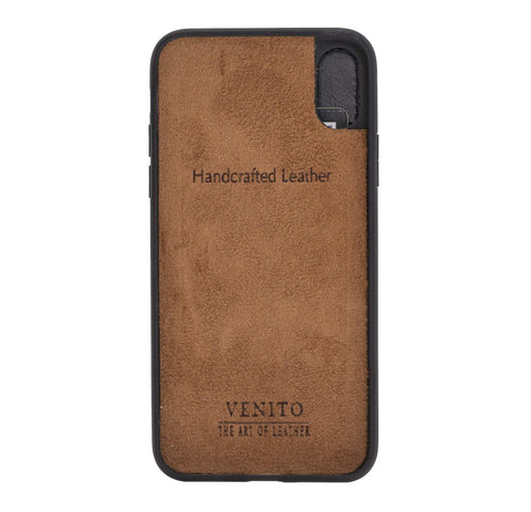 Verona Funda tipo billetera delgada de cuero con bloqueo RFID para iPhone X
