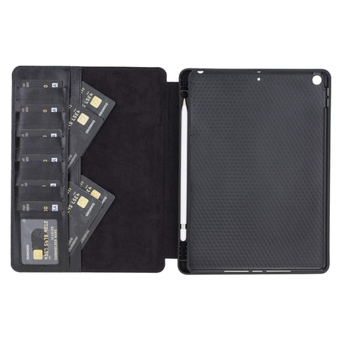 Funda tipo billetera de cuero Parma para iPad 10.2 2019