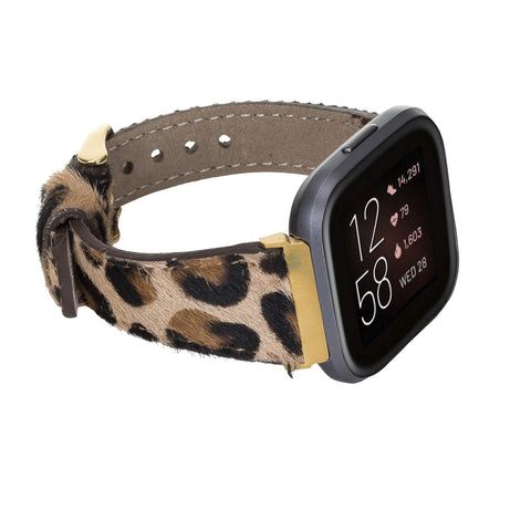 Messina Leather Slim Watch Band for Fitbit Versa