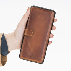 Verona Funda tipo billetera delgada de cuero con bloqueo RFID para Samsung Galaxy S20 Ultra