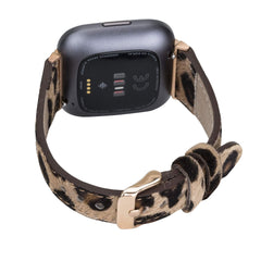 Correa de reloj delgada de cuero Messina para Fitbit Versa