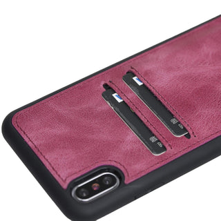 Funda tipo billetera de cuero Capri Snap On para iPhone XS Max