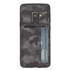 Funda tipo billetera de cuero Pisa Snap On con soporte para Samsung Galaxy S9