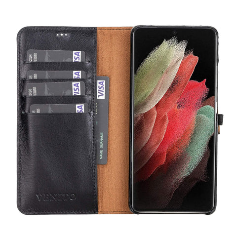 Florence RFID Blocking Leather Wallet Case for Samsung Galaxy S21 Ultra