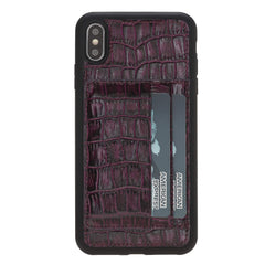 Funda tipo billetera de cuero Pisa Snap On con soporte para iPhone XS Max