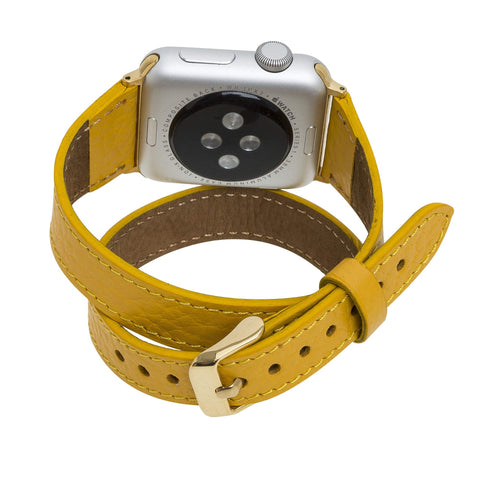 Correa de cuero Serena con doble envoltura para Apple Watch