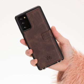 Fermo Funda de cuero para teléfono con billetera cruzada para Galaxy Note 20