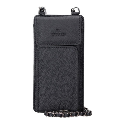 Bolso para teléfono Vittoria Universal Slim tipo bandolera de cuero 