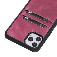 Funda tipo billetera de cuero Capri Snap On para iPhone 11 Pro Max
