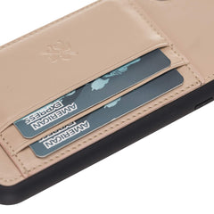 Funda tipo billetera de cuero Pisa Snap On con soporte para iPhone XS Max