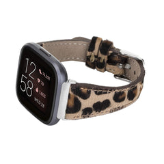 Correa de reloj delgada de cuero Messina para Fitbit Versa