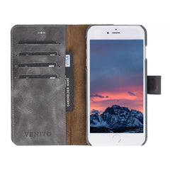 Funda tipo billetera de cuero con bloqueo RFID Florence para iPhone 7 Plus