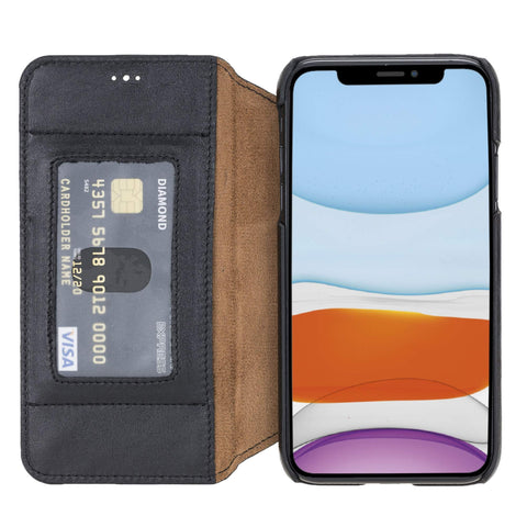 Estuche tipo billetera de cuero con bloqueo RFID Venice para iPhone 11 Pro