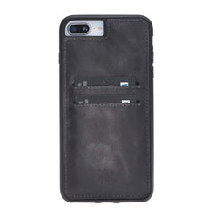 Funda tipo billetera de cuero Capri Snap On para iPhone 7 Plus