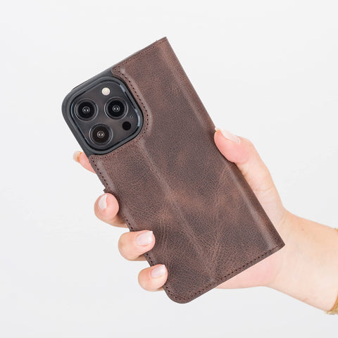 Ravenna RFID Blocking Detachable Leather Wallet Case for iPhone 14 Pro Max