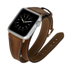 Serena Leather Double Wrap Band Strap for Apple Watch