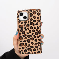 Funda tipo billetera de cuero con bloqueo RFID Florence para iPhone 15 Plus