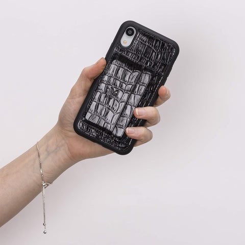 Pisa Snap On Leather Wallet Case with Stand for iPhone XR