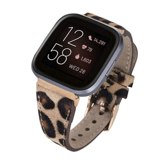 Messina Leather Slim Watch Band for Fitbit Versa