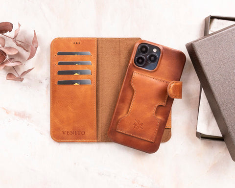 Florence RFID Blocking Leather Wallet Case for iPhone 14 Pro Max