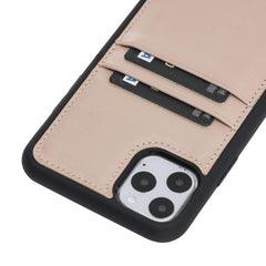 Funda tipo billetera de cuero Capri Snap On para iPhone 11 Pro Max