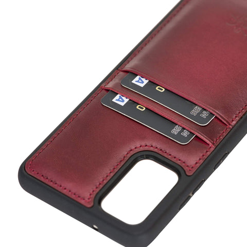 Funda tipo billetera de cuero Capri Snap On para Samsung Galaxy S20 Plus