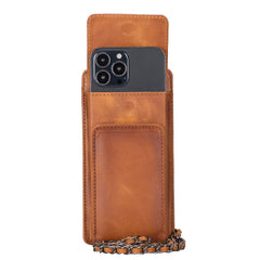 Bolso para teléfono Vittoria Universal Slim tipo bandolera de cuero 
