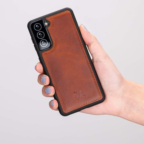 Funda de cuero Lucca Snap On para Samsung Galaxy S21